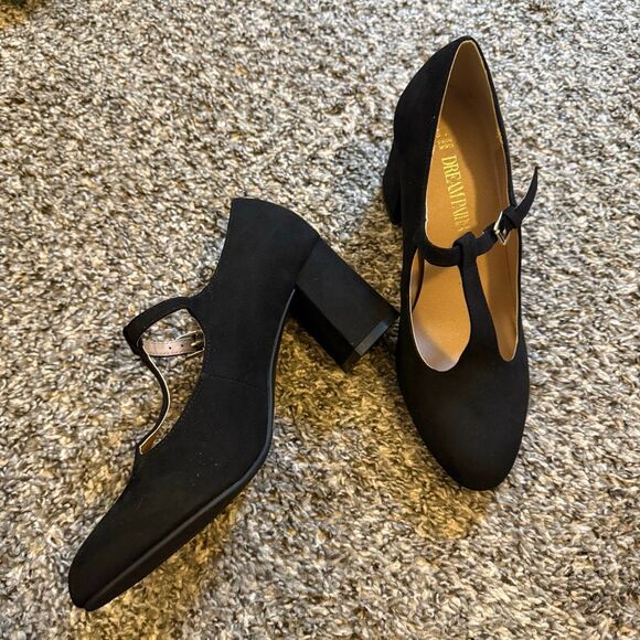 Dream Pairs Black Mary Jane’s T Strap Ankle Chunky 7.5 - Picture 4 of 5